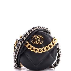 Chanel 19 Round Clutch With Chain #254485C26B